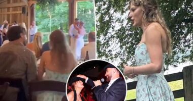 Taylor Swift and Travis Kelce spotted at his cousin's wedding