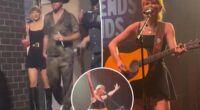 Taylor Swift performs live for the first time since reclaiming her masters at Travis Kelce's Nashville gig