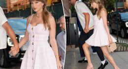 Taylor Swift rocks $3.5K Balmain tweed dress and Louboutins for NYC date night with Travis Kelce