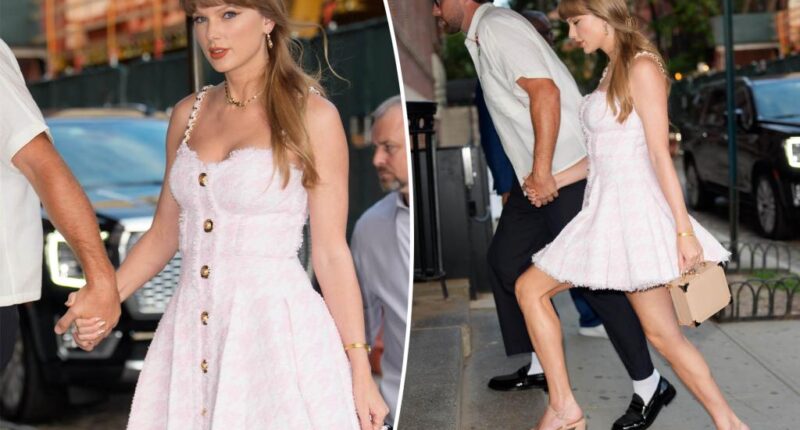Taylor Swift rocks $3.5K Balmain tweed dress and Louboutins for NYC date night with Travis Kelce