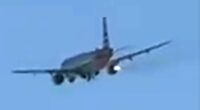 The jet had just taken off from Las Vegas' Harry Reid International Airport when fire started coming out of one of the engines