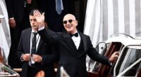 Amazon founder Jeff Bezos leaves Aman Venice hotel, on the second day of the wedding festivities of Bezos and journalist Lauren Sanchez, in Venice, Italy, June 27, 2025
