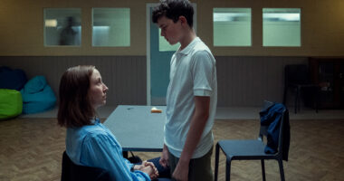 Erin Doherty and Owen Cooper in Netflix's Adolescence