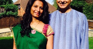 This morning, a Gatwick-bound plane carrying 242 passengers, including 53 British nationals, crashed just moments after take-off in from Ahmedabad Airport in the northwestern Indian state of Gujarat. Raxa Modha (L) is believed to have died in the tragedy today. Here she is pictured with her husband Kishor who passed away in April