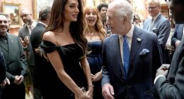 There, among the VIPs invited were Hollywood A-listers George and Amal Clooney, who looked to be in good spirits as they chatted with other attendees