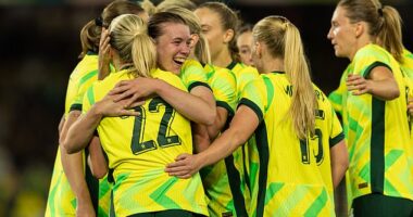 The Matildas (pictured celebrating a goal in Friday night's win over Argentina) have finally found their replacement for ex-coach Tony Gustavsson