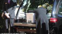 Ms McCann whispered to the flower-laden coffin containing her 13-year-old boy
