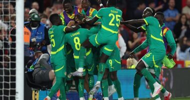 Senegal players were overjoyed after claiming a much-deserved victory over England on Tuesday night