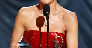 A sobbing Nicole Scherzinger, 46, accepted her first ever Broadway honor at the star-studded 78th Annual Tony Awards, held at Radio City Music Hall in New York City on Sunday