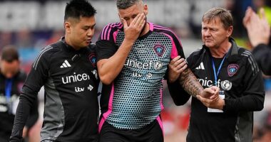 Tony Bellew suffered his Achilles injury during Soccer Aid on Sunday, June 15