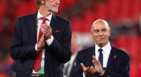 Daniel Levy's (R) Tottenham have reportedly taken legal action against Sir Jim Ratcliffe's Ineos