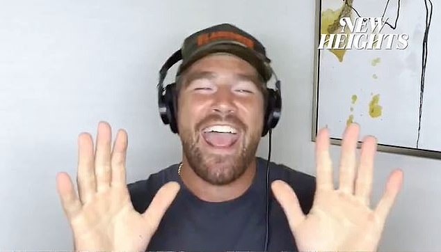 Travis Kelce celebrated Taylor Swift's big news on his latest New Heights podcast episode