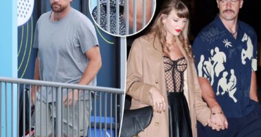 Travis Kelce gives nod to Taylor Swift with surprising item in gym bag