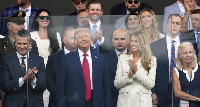 Trump military parade live: President slams cost critics as celebrations get underway amid radical No King protests