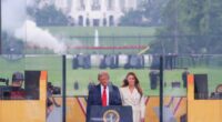 Trump military parade underway as president arrives to watch festivities on his birthday