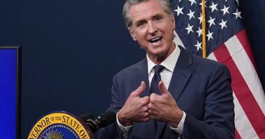 Donald Trump is savaging California Gov. Gavin Newsom and threatening fines against the liberal state as he ramps up the war against transgender athletes