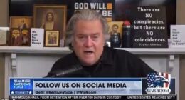 Former chief White House strategist Steve Bannon said Saturday 'the party is on' while discussing a looming potential US attack on Iran