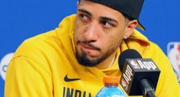 Indiana Pacers star Tyrese Haliburton will reportedly undergo an MRI on a strained right calf