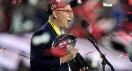 Tampa Bay Buccaneers owner Joel Glazer pictured after NFL Super Bowl LV in February 2021