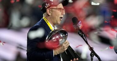 Tampa Bay Buccaneers owner Joel Glazer pictured after NFL Super Bowl LV in February 2021