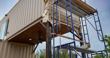 A couple who have spent $150,000 transforming two 40-foot shipping containers into their dream home have opened up about the lengthy - and pricey - process