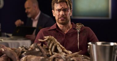 Theo James and Stephen Fry have teamed up for a grotesque new film that's worlds away from their respective work