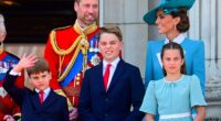 The Prince and Princess of Wales and their three children were among the 15 members of the Royal Family to take to the Buckingham Palace balcony on Saturday