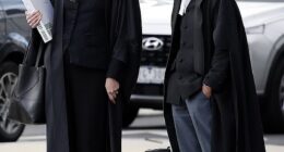 Patterson's legal team Sophie Stafford and Colin Mandy, SC on Thursday