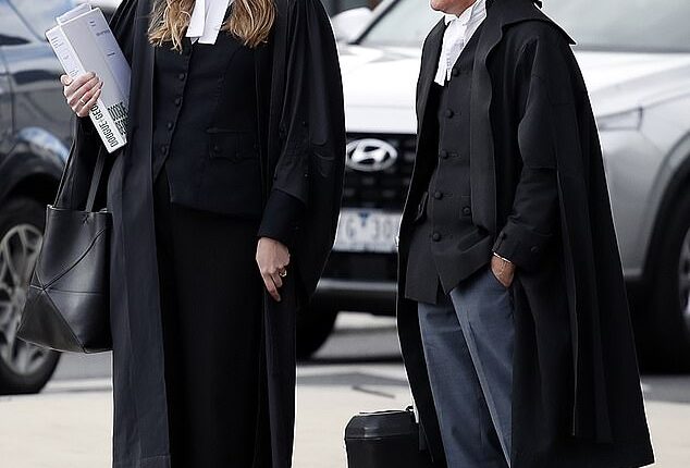 Patterson's legal team Sophie Stafford and Colin Mandy, SC on Thursday