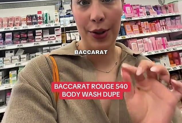 During a trip to her local Woolworths to pick up her essentials, busy mum Chloe Jackson (pictured) has stumbled upon a new body wash that smells eerily like one of the world's most coveted designer perfumes
