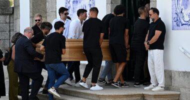 Diogo Jota's funeral LIVE: Heartbroken family, friends and Liverpool team-mates attend ceremony after footballer tragically died aged 28