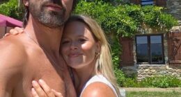 Emily Atack is engaged! Actress reveals boyfriend Alistair Garner popped the question as she debuts dazzling diamond ring in loved up snap - a year after welcoming son Barney