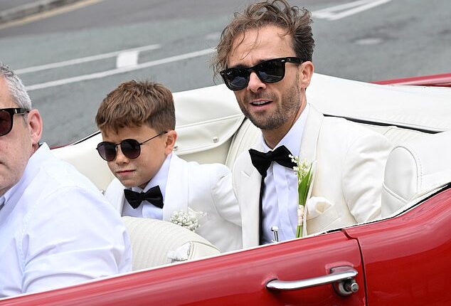 Jack P. Shepherd arrived in style to his Manchester wedding as he prepares to marry his stunning partner Hanni Treweek on Saturday
