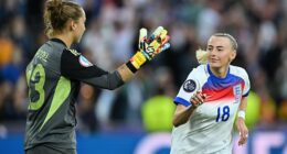 The Arsenal star smashed the ball into the top corner past Spain's Cata Coll to win the Euros