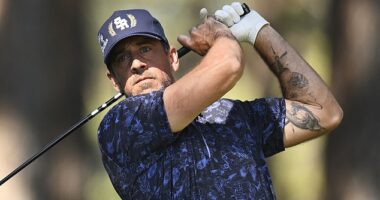Aaron Rodgers competed in the American Century Classic over the weekend