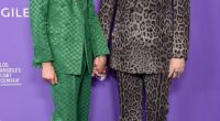Adam Lambert (R, pictured in 2023) has reportedly amicably ended his relationship with boyfriend Oliver Gliese (L) after four years of dating
