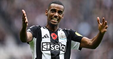 Alexander Isak has stayed in Newcastle while his team-mates travel to Singapore on tour