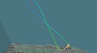 An unidentified female passenger on AA Flight 1847 caused her plane to divert back to Luis Muñoz Marín International Airport in San Juan, Puerto Rico, on Thursday after overseeing her seatmate's messages (pictured: the flight path)