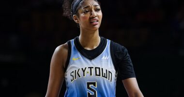 Angel Reese was seen furiously slapping a clipboard out of her coach's hand on Tuesday