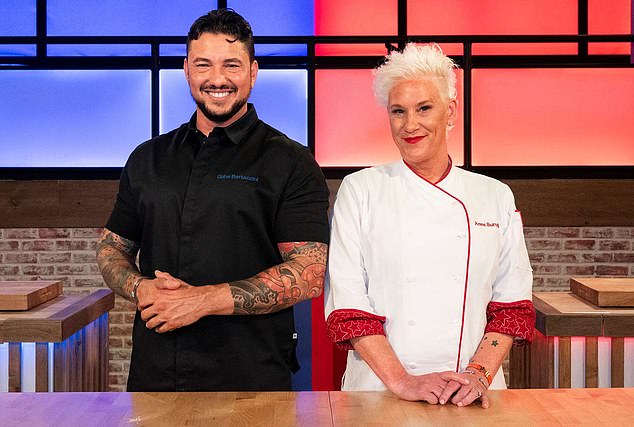Anne Burrell made a poignant gesture to her Worst Cooks in America co-star before her shock death aged 55 - pictured with  Gabe Bertaccini