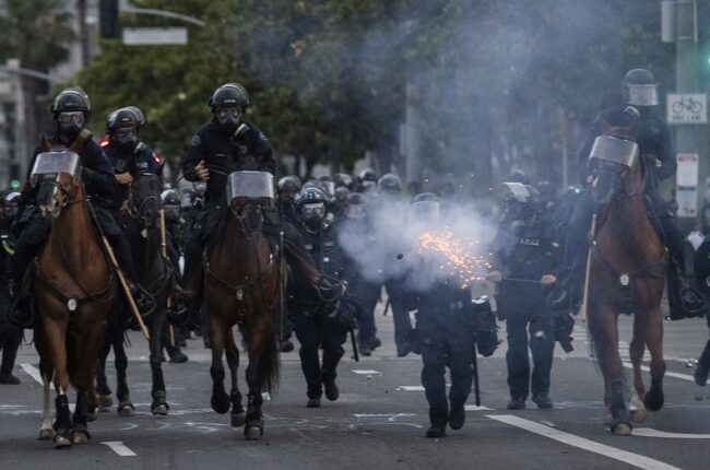 Anti-ICE Protestors Douse Themselves in Milk to Fight Off Pepper Spray at Cannabis Facility in California – RedState