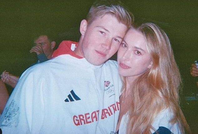 The happy couple (pictured) - tied the knot today after getting engaged last September