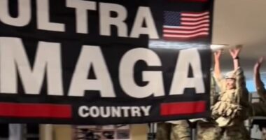 Staff Sgt. Thomas Mitchell allegedly posted the now-deleted video which featured a MAGA flag and a group of training soldiers doing pushups and burpees under the banner