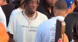 Chelsea forward Noni Madueke was spotted in the crowd at Drake's Sunday Wireless concert