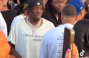 Chelsea forward Noni Madueke was spotted in the crowd at Drake's Sunday Wireless concert