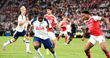 Arsenal vs Tottenham: Live score and updates as Declan Rice denied golden opportunity while Spurs hit the post THREE TIMES in Hong Kong clash