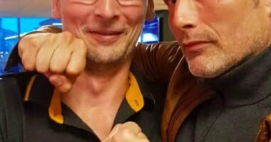 Torben Hersborg pictured with Danish actor and former Bond villain Mads Mikkelsen, who was his childhood friend