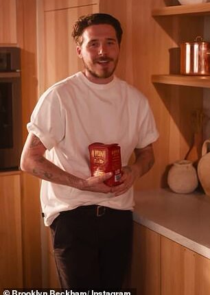 Brooklyn Beckham showed off his cooking skills as he whipped up a pasta dish as he continues his aim of taking over the food industry