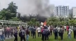 At least one dead after fighter jet crashes into Bangladesh college campus