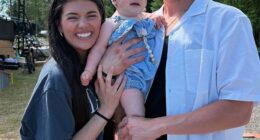 Bachelor #24 runner-up Madison Prewett Troutt and her husband of two years, Grant Troutt, sparked outrage after excitedly announcing they plan on spanking their six-month-old daughter Hosanna (pictured Friday)